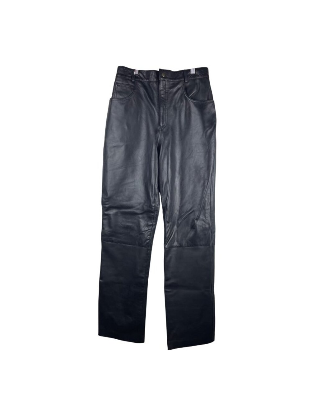 Bod & Christensen 100% Leather Pants Straight-Leg Women's 8 Black Goth Vampire
